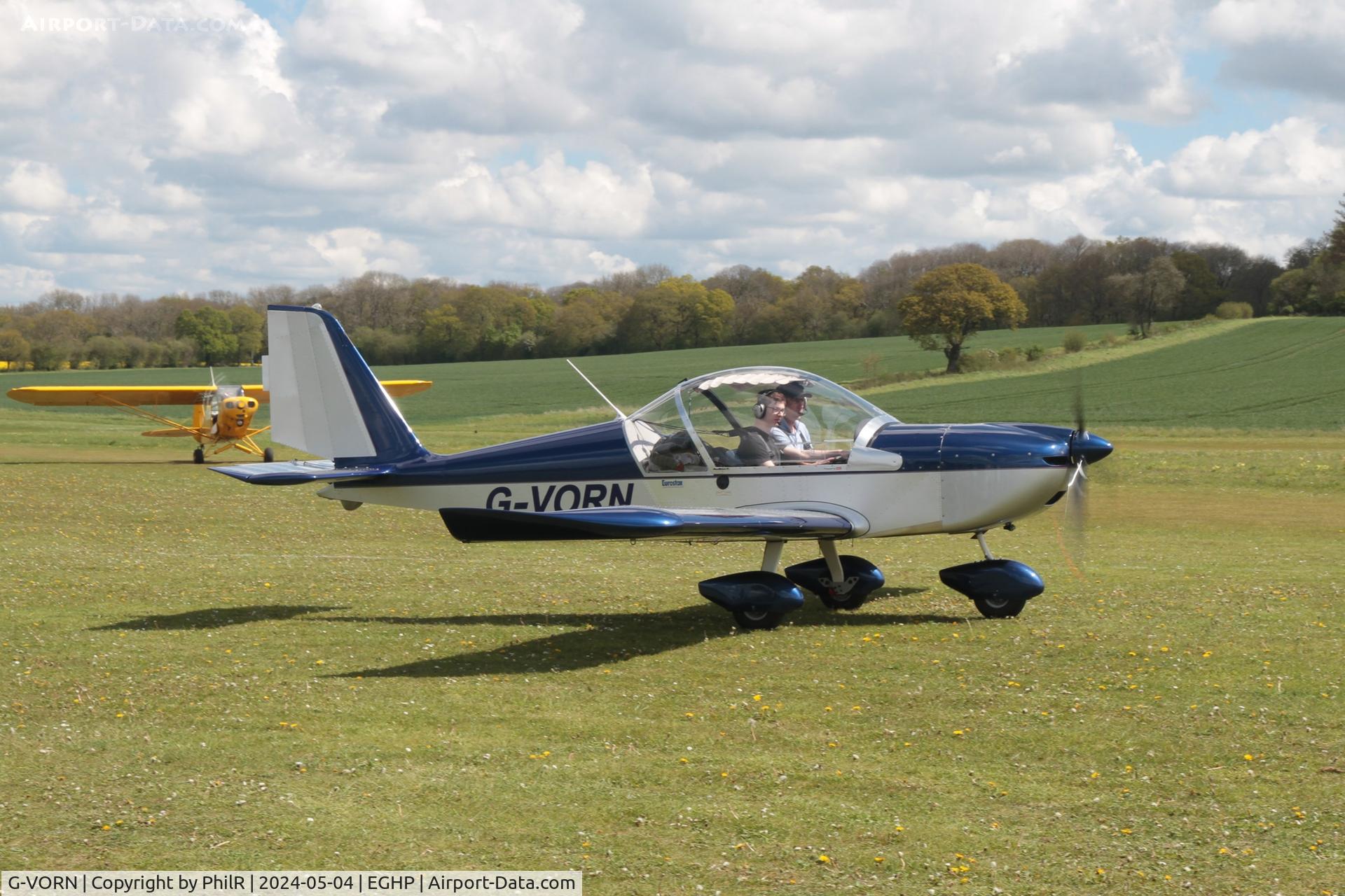 G-VORN, 2004 Aerotechnik EV-97 Eurostar C/N PFA 315-14299, G-VORN 2004 Aerotechnik EV-97 Eurostar Popham 04.05.24 (3)