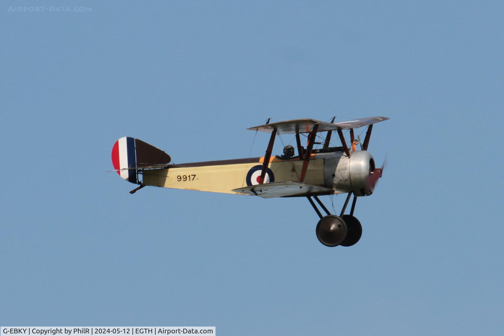 G-EBKY, 1920 Sopwith Pup C/N W/O 3004/14, 9917 (G-EBKY) 1916 Sopwith Pup Shuttleworth Best of British Airshow 12.05.24 (2)