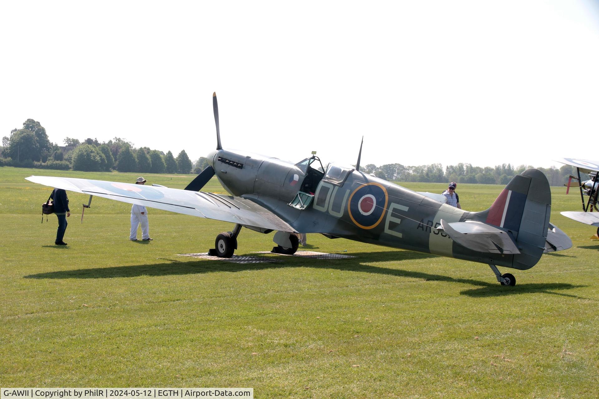 G-AWII, 1942 Supermarine 349 Spitfire LF.Vc C/N WASP/20/223, AR501 (G-AWII) 1942 Vickers Supermarine (Westland) Spitfire Vc Shuttleworth Best of British Airshow 12.05.24 (1)