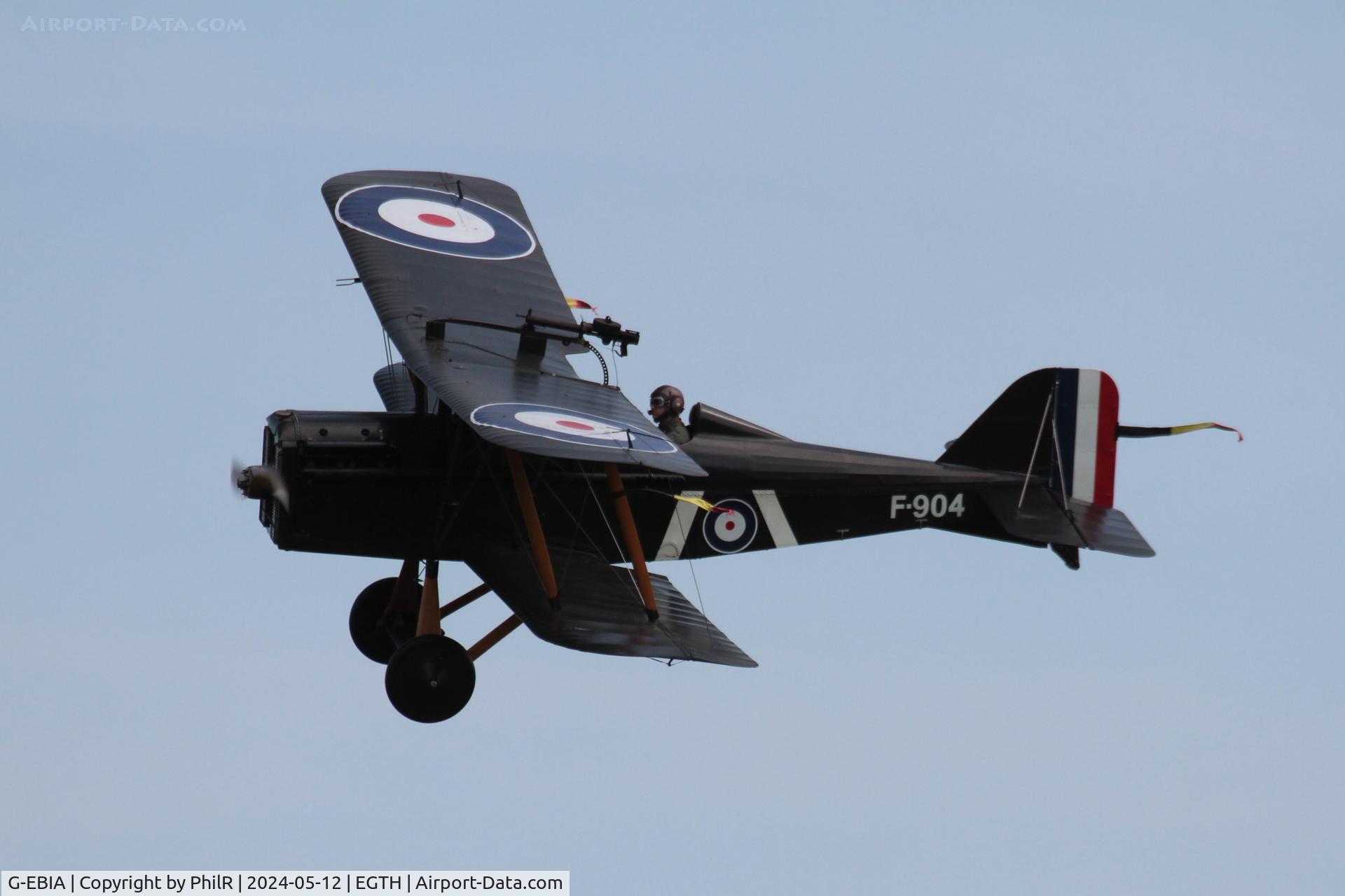 G-EBIA, 1918 Royal Aircraft Factory SE-5A C/N 654/2404, F904 (G-EBIA) 1918 RAF (Wolseley Motors built) SE5A Shuttleworth Best of British Airshow 12.05.24 (1)