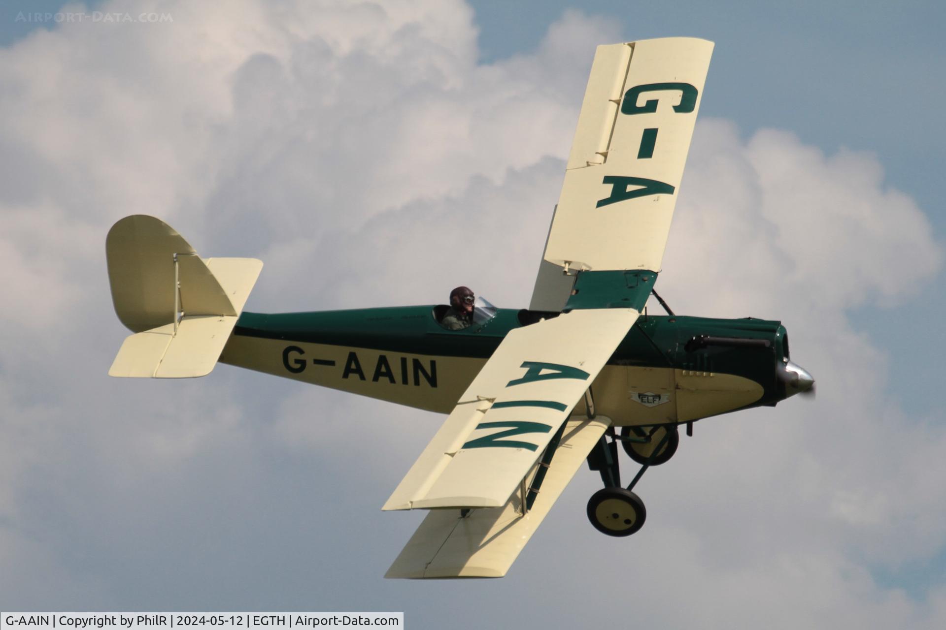 G-AAIN, 1934 Parnall Elf II C/N J.6, G-AAIN 1932 Parnall Elf II Shuttleworth Best of British Airshow 12.05.24 (3)