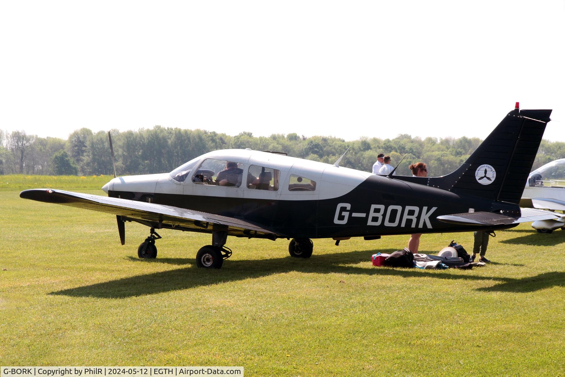 G-BORK, 1981 Piper PA-28-161 Cherokee Warrior II C/N 28-8116095, G-BORK 1981 Piper PA-28-161 Cherokee Warrior ll Shuttleworth Best of British Airshow 12.05.24