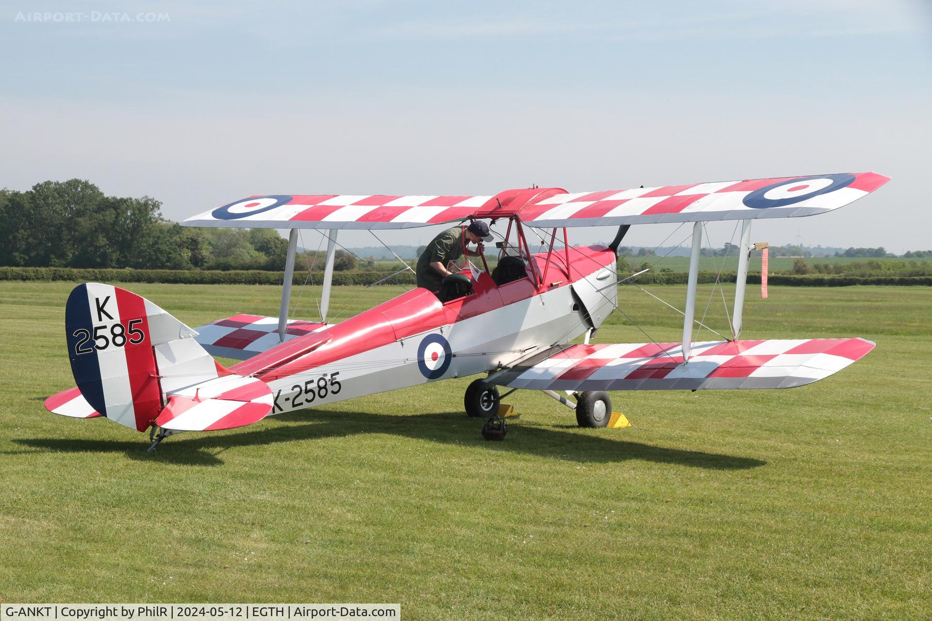 G-ANKT, 1942 De Havilland DH-82A Tiger Moth II C/N 85087, 'K2585' (T6818, G-ANKT) 1944 DH82A Tiger Moth Shuttleworth Best of British Airshow 12.05.24 (2)