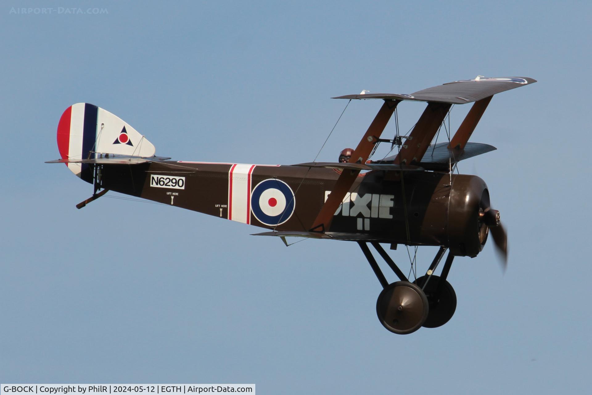 G-BOCK, 1980 Sopwith Triplane Replica C/N NAW-1, 'N6290' (G-BOCK) 1980 Northern Aeroplane Sopwith Triplabe replica Shuttleworth Best of British Airshow 12.05.24 (3)