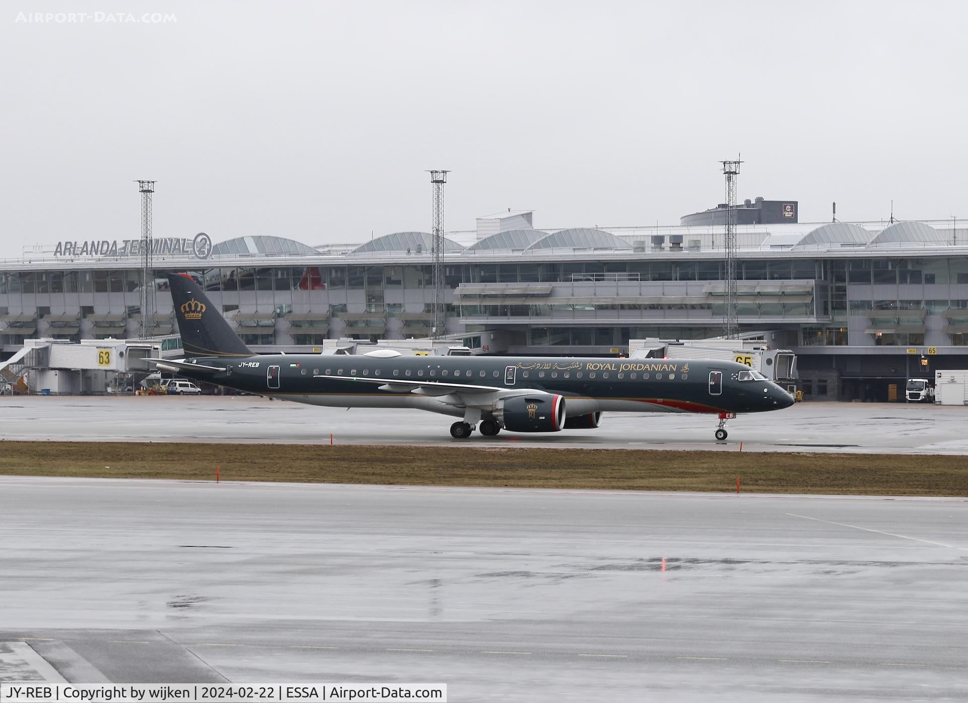 JY-REB, 2024 Embraer E195-E2 (ERJ 190-400 STD) C/N 19020123, TWY U