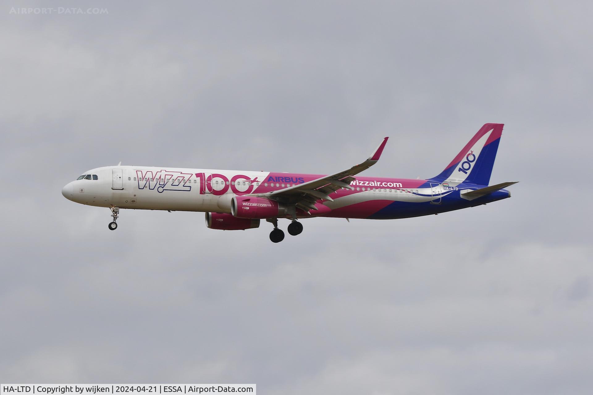 HA-LTD, 2018 Airbus A321-231 C/N 8305, Rwy 01L