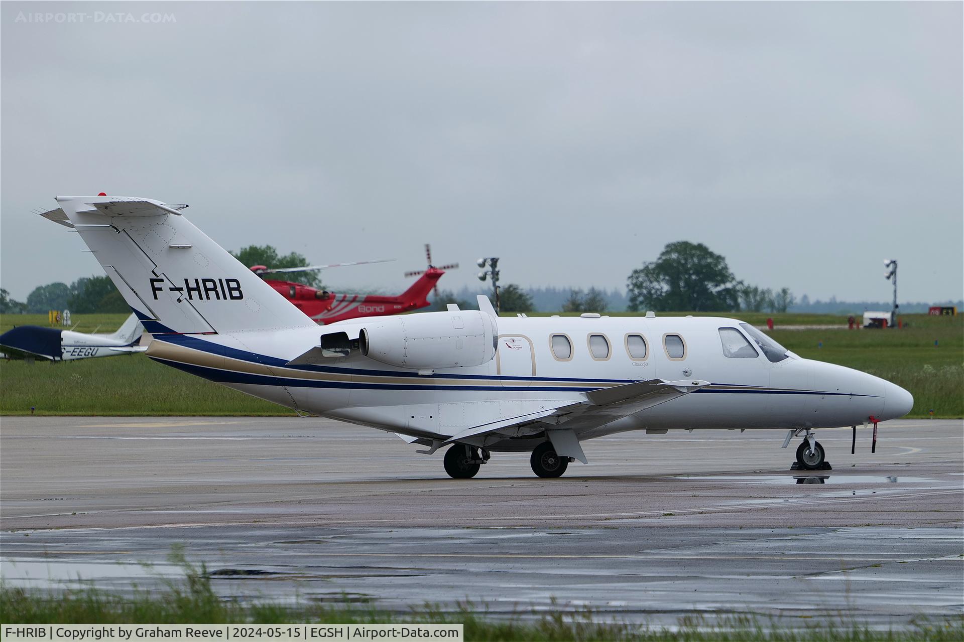 F-HRIB, Cessna 525 CitationJet 1 C/N 525-0188, Parked at Norwich.