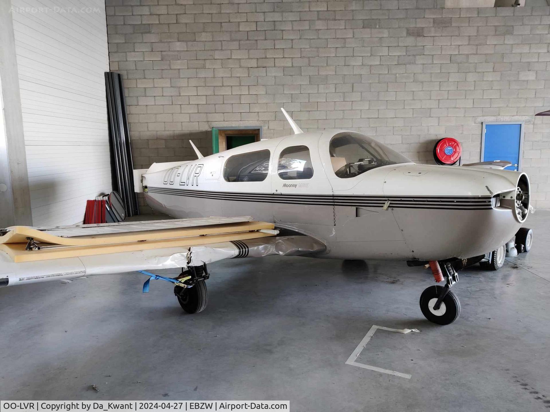 OO-LVR, 1992 Mooney M20J 201 C/N 24-3280, Overshot the runway at EBZW