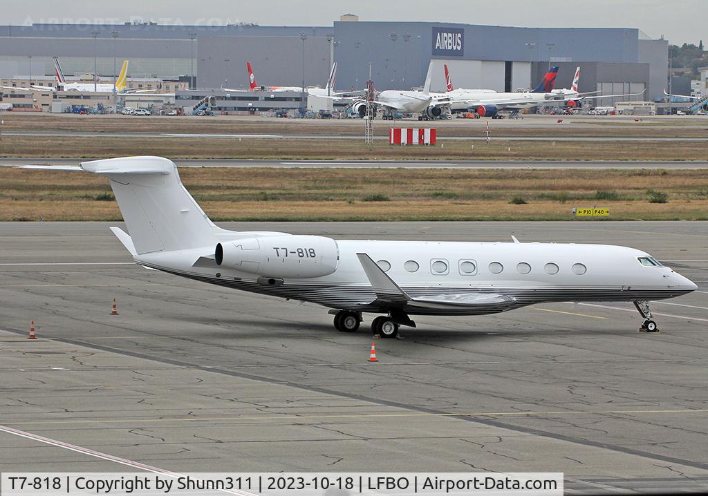 T7-818, 2014 Gulfstream Aerospace G650 (G-VI) C/N 6102, Parked at the General Aviation area...