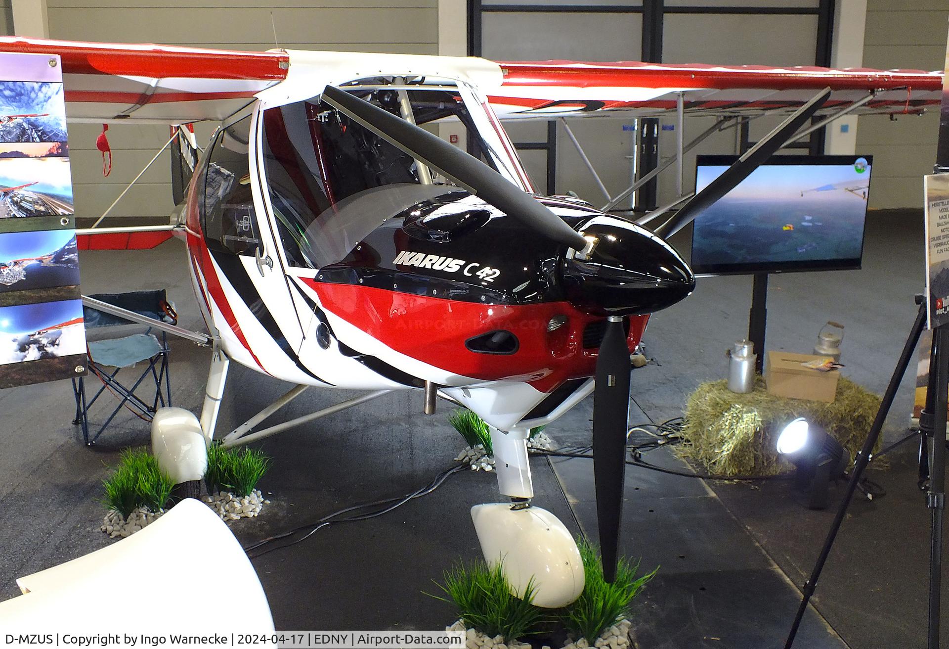 D-MZUS, Comco Ikarus C42 Cyclone C/N not found_D-MZUS, Comco Ikarus C42 Cyclone of YouTuber 'Pilot Alex' at the AERO 2024, Friedrichshafen