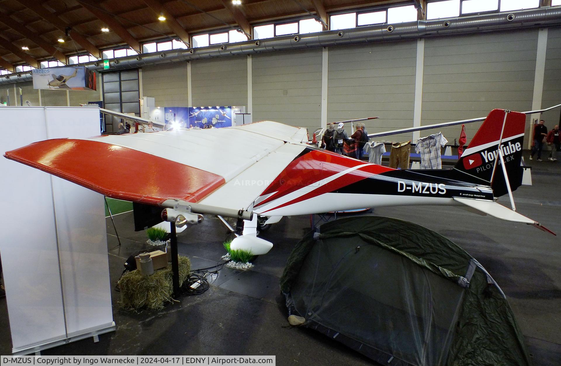 D-MZUS, Comco Ikarus C42 Cyclone C/N not found_D-MZUS, Comco Ikarus C42 Cyclone of YouTuber 'Pilot Alex' at the AERO 2024, Friedrichshafen
