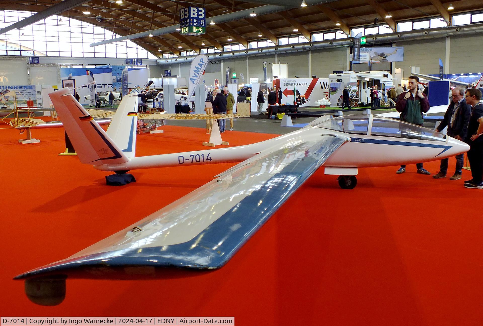 D-7014, 1962 Heinkel / Otto Funk FK2 Greif II C/N V2, Heinkel / Otto Funk FK2 Greif II at the AERO 2024, Friedrichshafen
