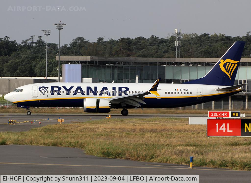 EI-HGF, 2019 Boeing 737-8-200 MAX C/N 62317, Landing rwy 14R