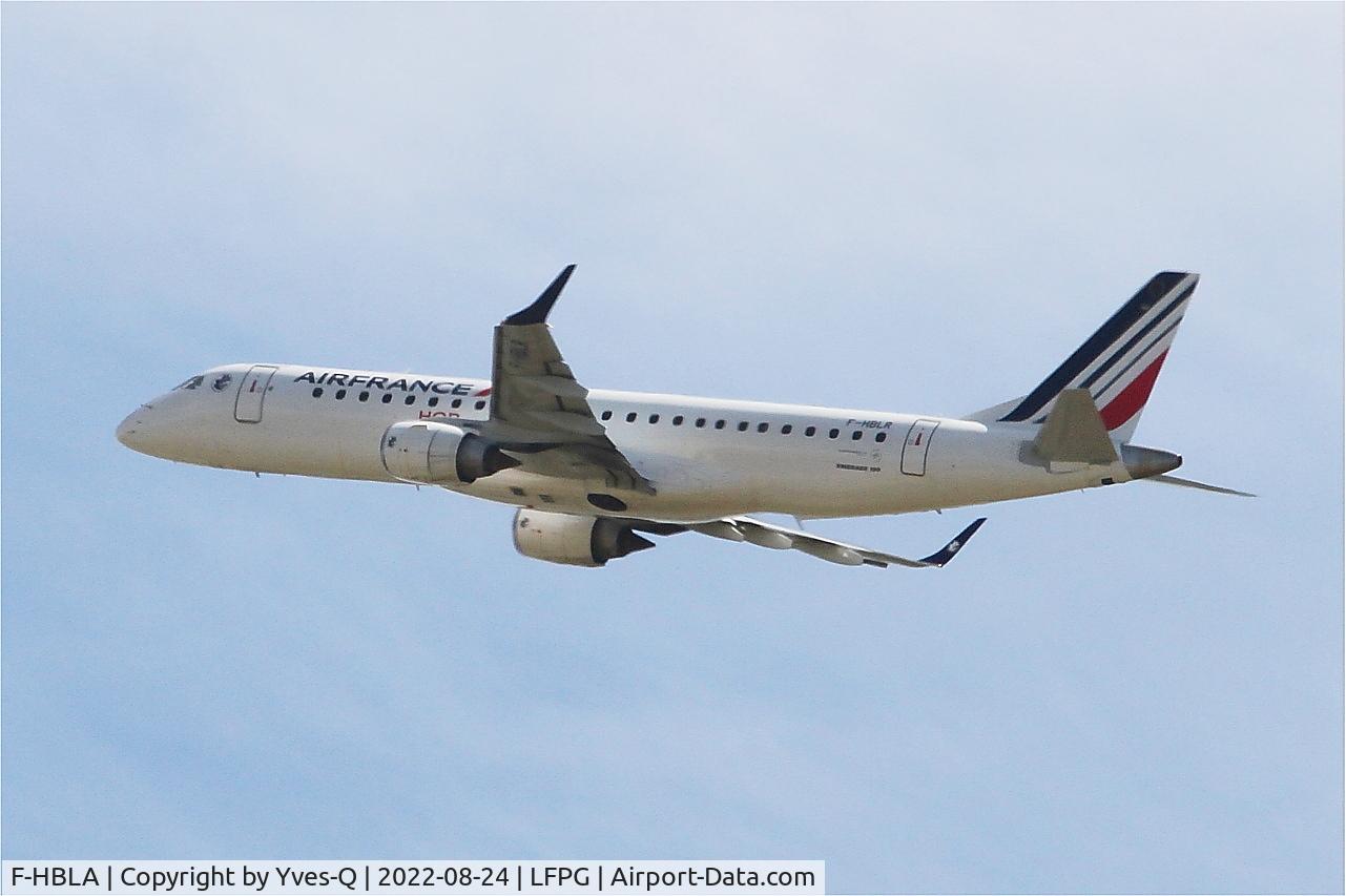 F-HBLA, 2007 Embraer 195LR (ERJ-190-200LR) C/N 19000051, Embraer 195LR, Climbing from rwy 08L, Roissy Charles De Gaulle airport (LFPG-CDG)