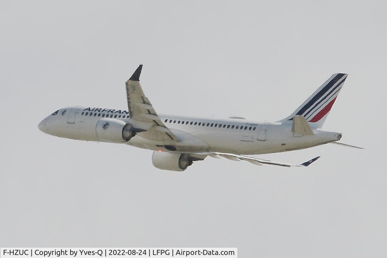 F-HZUC, 2021 Airbus A220-300 C/N 55140, Airbus A220-300, Take off rwy 08L, Roissy Charles De Gaulle airport (LFPG-CDG)