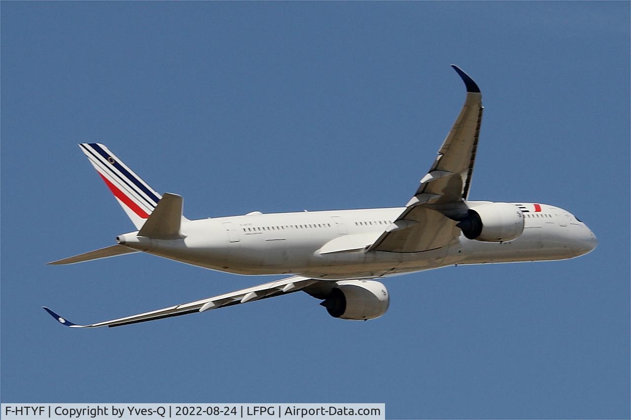 F-HTYF, 2020 Airbus A350-941 C/N 422, Airbus A350-941, Take off rwy 09R, Roissy Charles De Gaulle airport (LFPG-CDG)