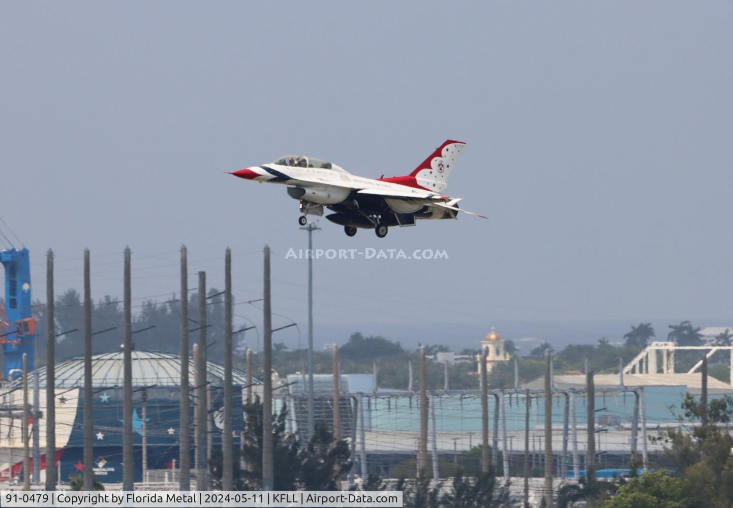 91-0479, 1991 General Dynamics F-16D Fighting Falcon C/N CD-34, Thunderbirds F-16 zx