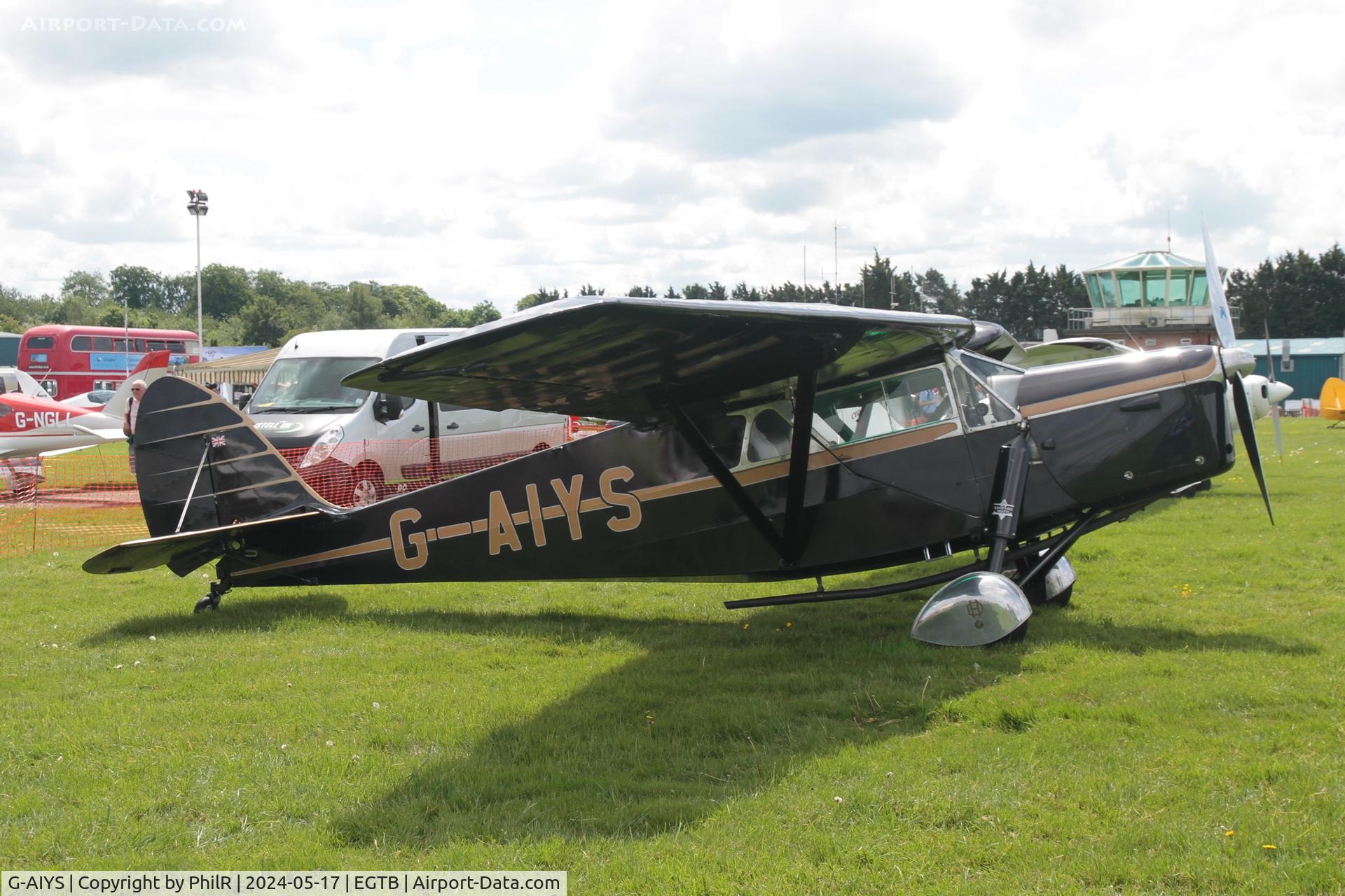 G-AIYS, 1934 De Havilland DH.85 Leopard Moth C/N 7089, G-AIYS 1934 DH85 Leopard Moth Booker 17.05.24 (2)