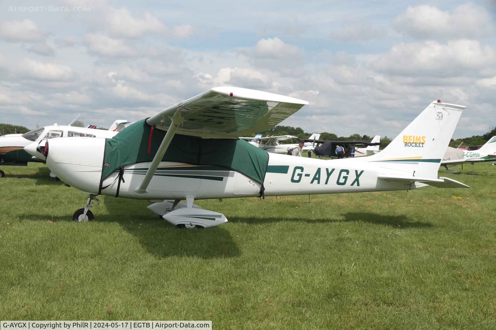 G-AYGX, 1970 Reims FR172G Reims Rocket C/N 0208, G-AYGX 1970 Reims Cessna FR172G Booker 17.05.24 (2)