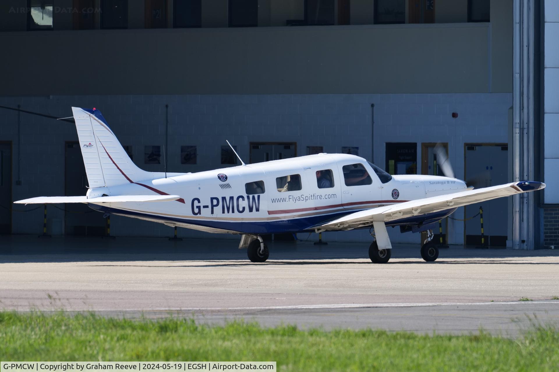 G-PMCW, 2006 Piper PA-32R-301 Saratoga C/N 3246240, Parked at Norwich.
