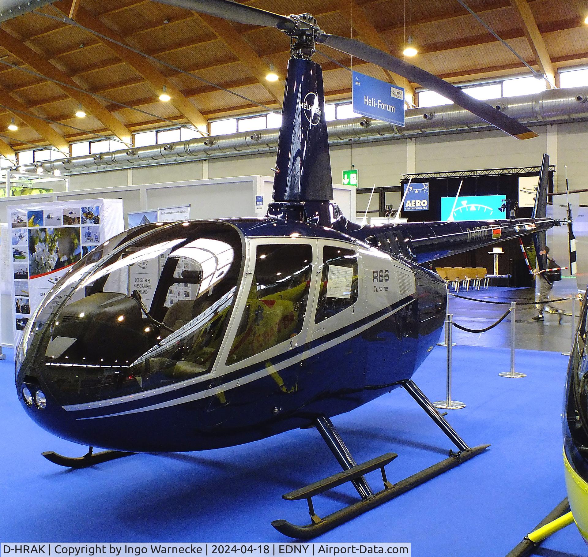 D-HRAK, Robinson R66 Turbine C/N 1312, Robinson R66 Turbine at the AERO 2024, Friedrichshafen