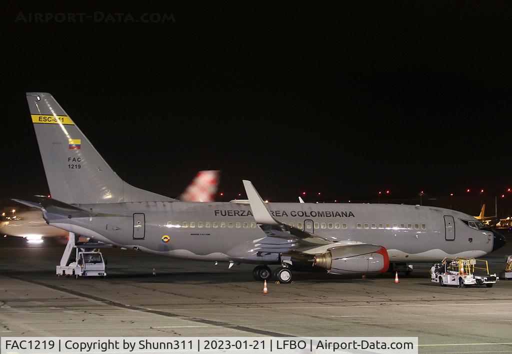 FAC1219, 2008 Boeing 737-732 C/N 29633, Night stop and parked at the Generl Aviation area...