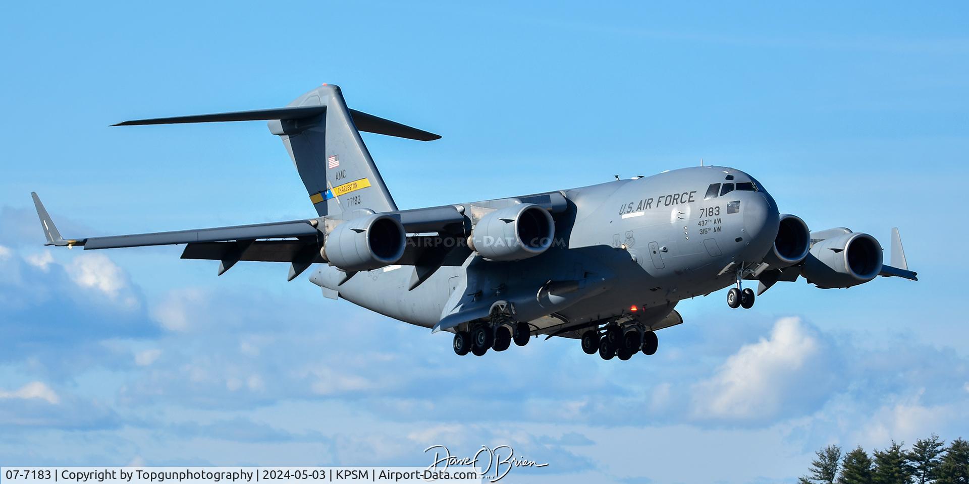 07-7183, 2007 Boeing C-17A Globemaster III C/N P-183, REACH633 coming in RW16