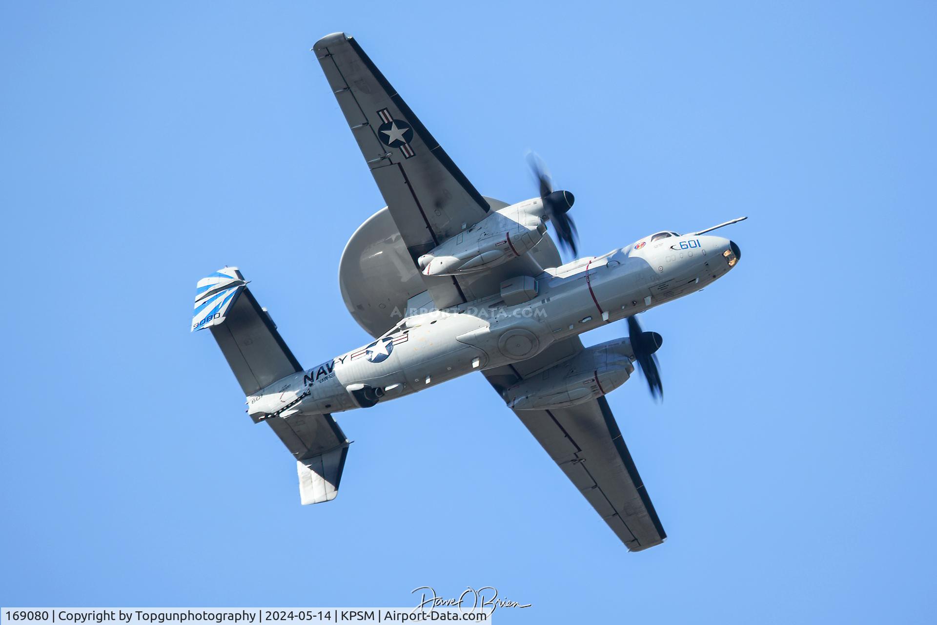 169080, Northrop Grumman E-2D Advanced Hawkeye C/N AA46, GULL5 heading up to work around Bath Iron Works