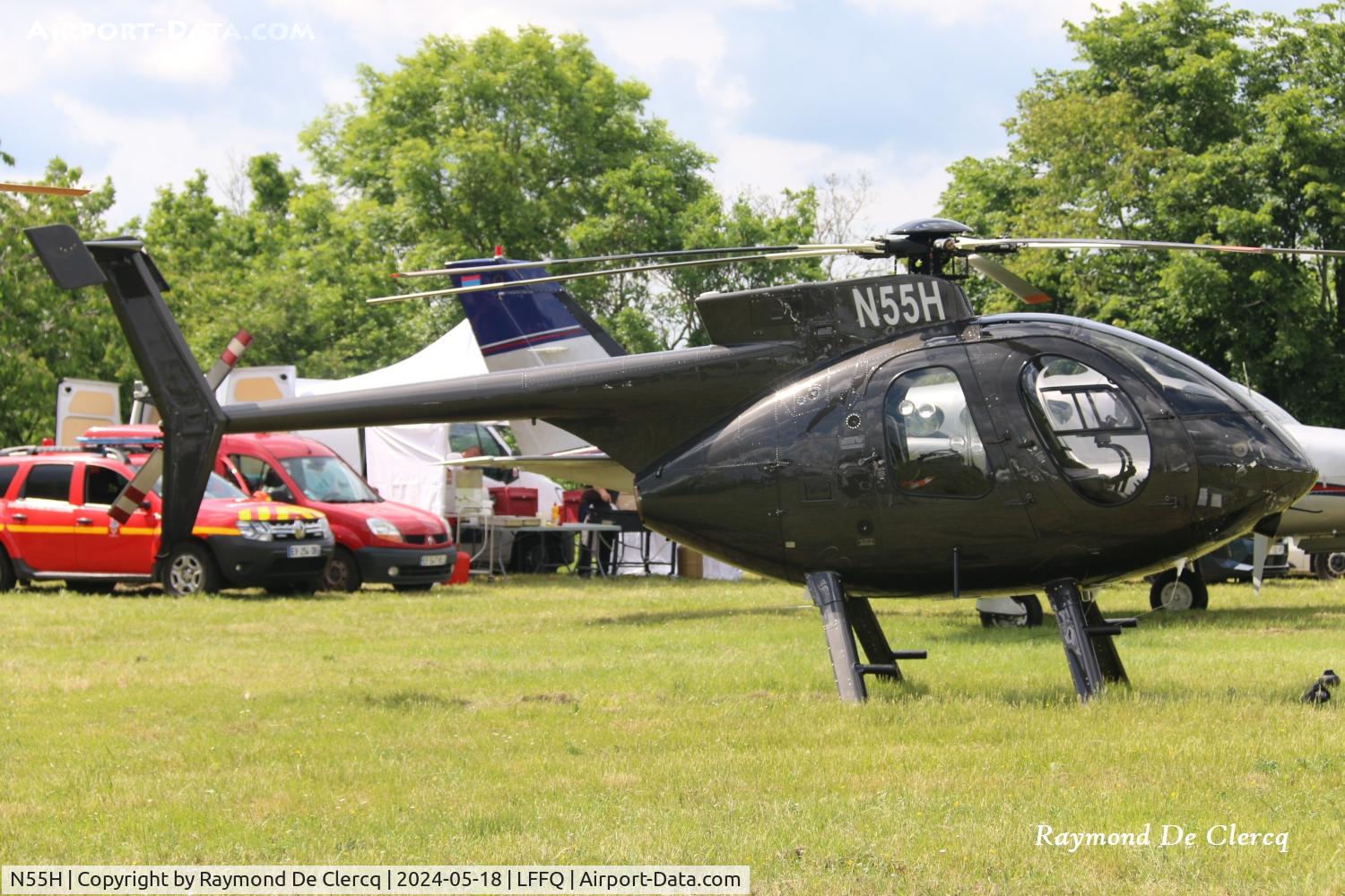 N55H, 1992 McDonnell Douglas 369E C/N 0501E, At La Ferté-Alais.