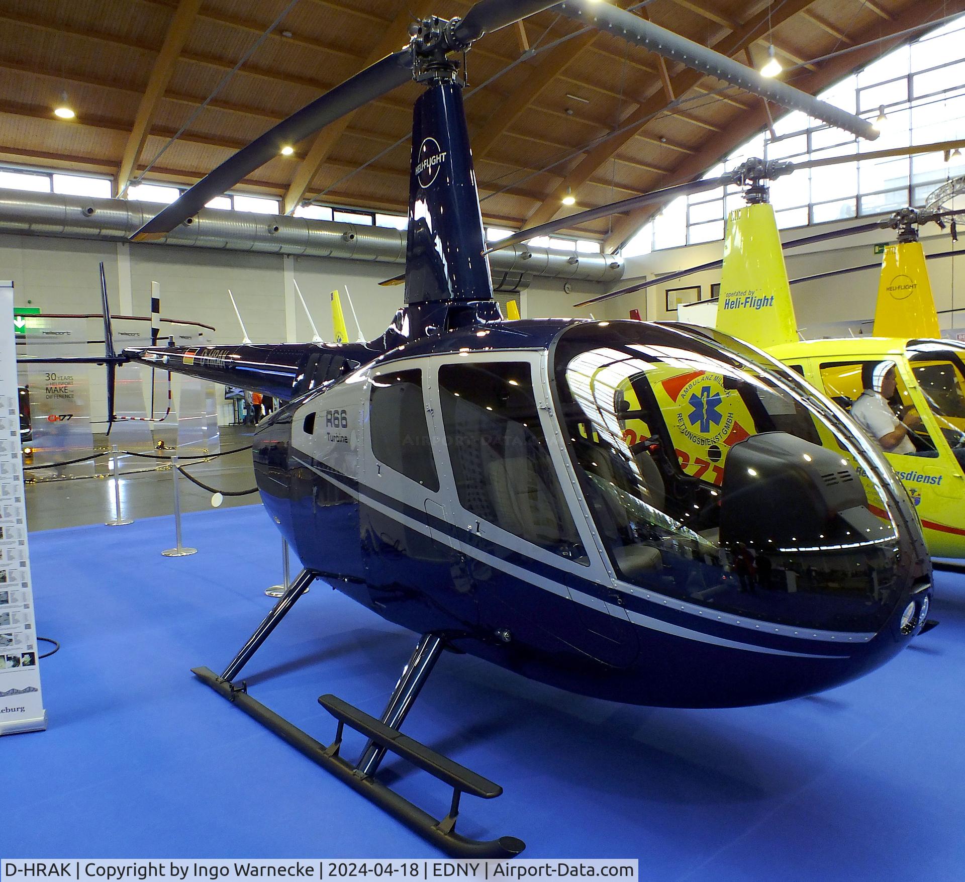 D-HRAK, Robinson R66 Turbine C/N 1312, Robinson R66 Turbine at the AERO 2024, Friedrichshafen