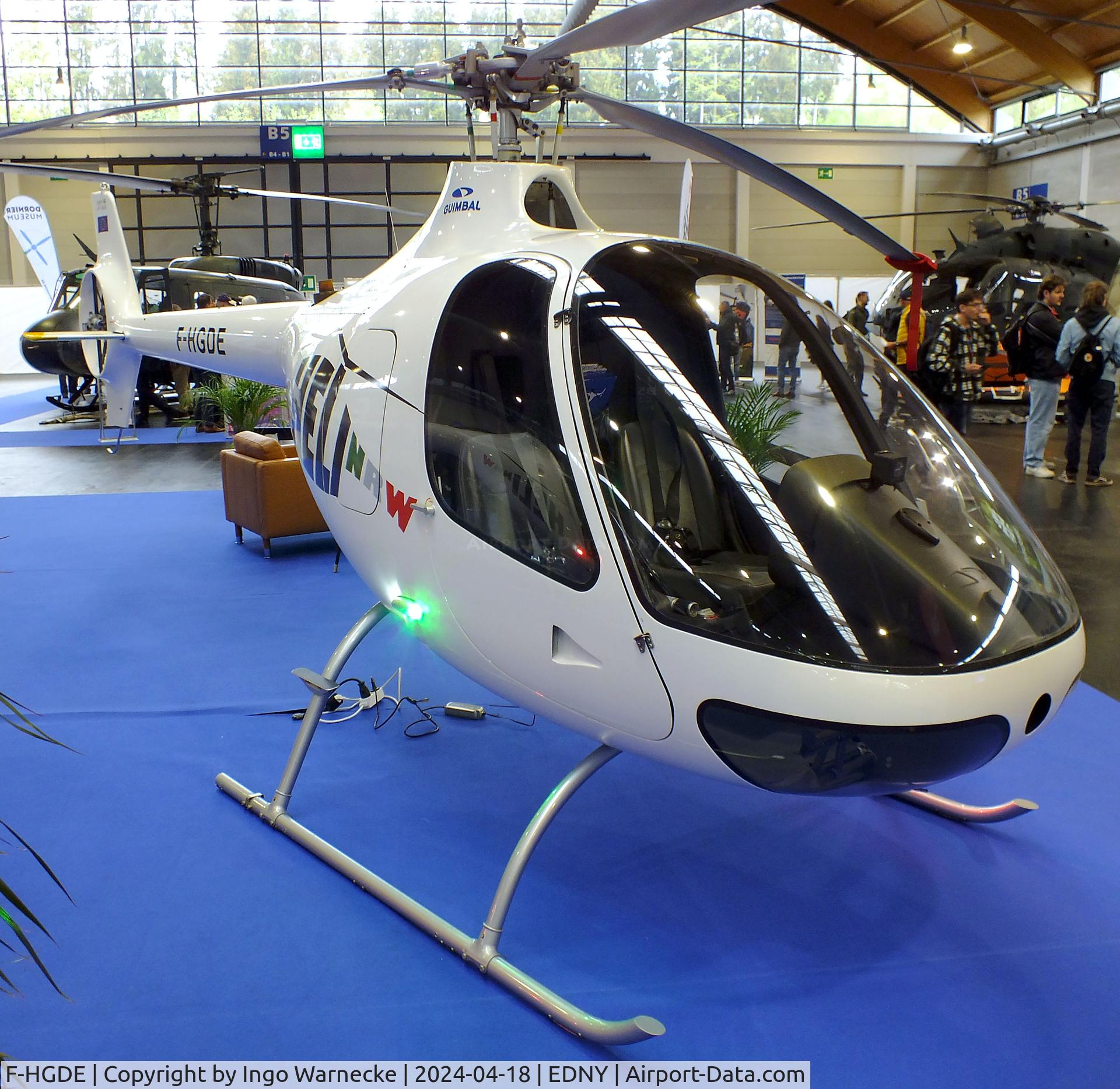 F-HGDE, 2019 Guimbal Cabri G2 C/N 1265, Guimbal Cabri G2 of Heli NRW at the AERO 2024, Friedrichshafen