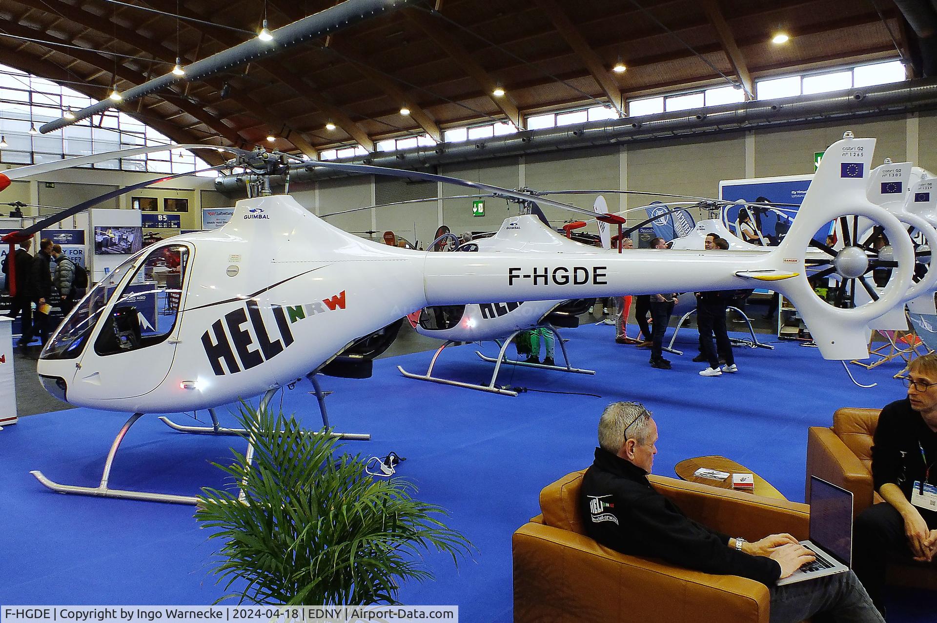 F-HGDE, 2019 Guimbal Cabri G2 C/N 1265, Guimbal Cabri G2 of Heli NRW at the AERO 2024, Friedrichshafen