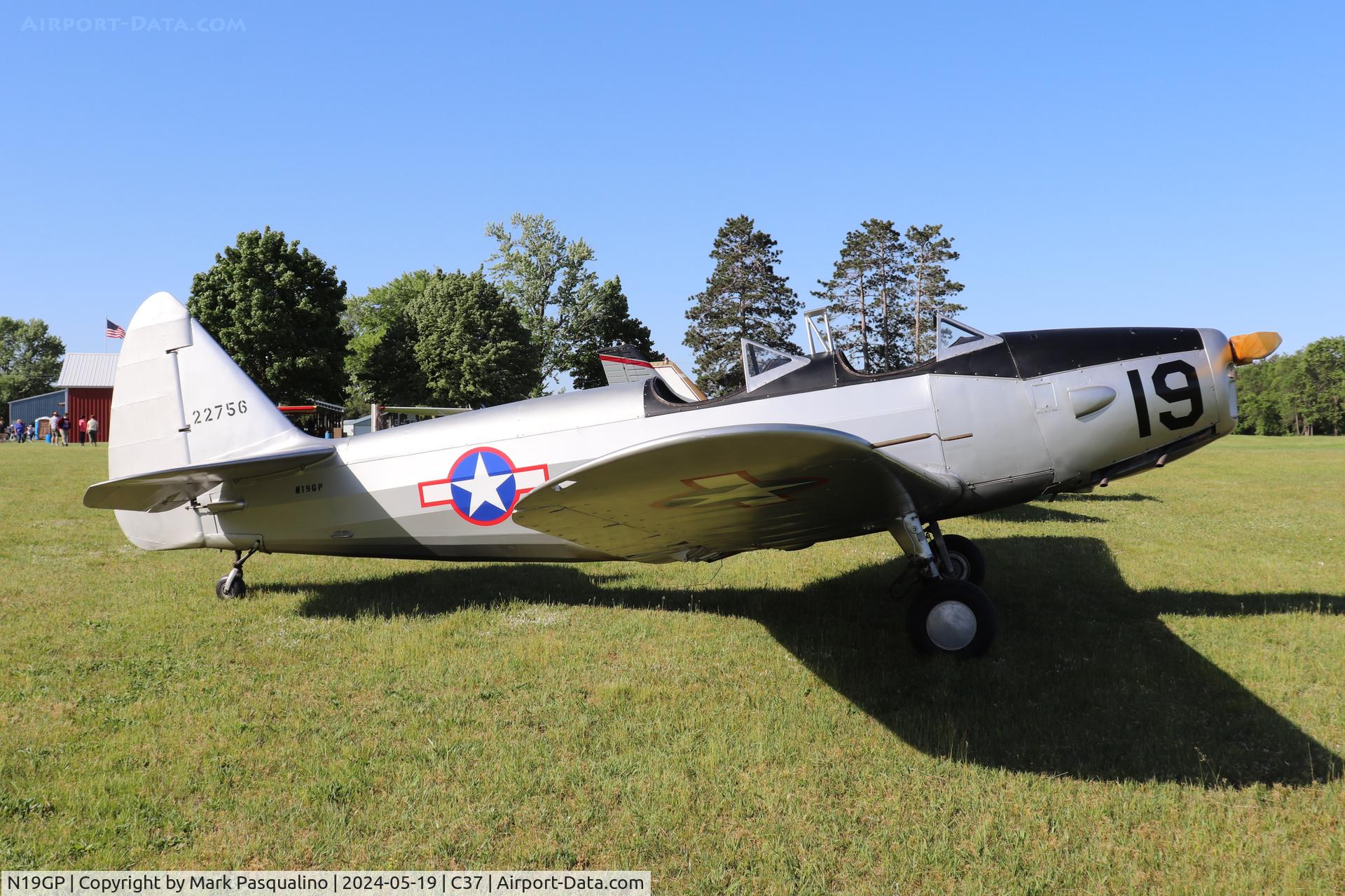 N19GP, 1942 Fairchild PT-19A C/N T42-1844, Fairchild PT-19A