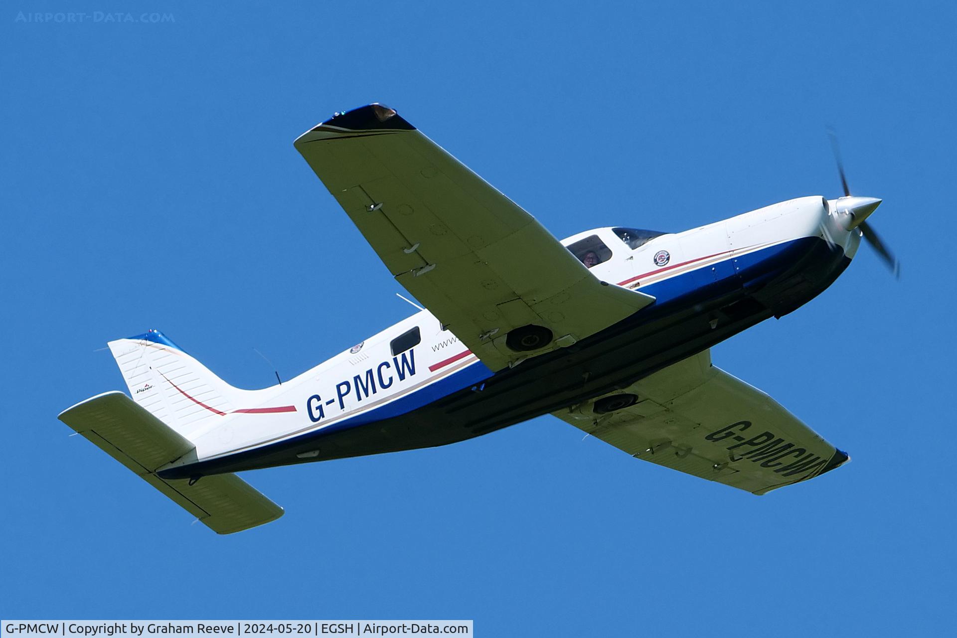 G-PMCW, 2006 Piper PA-32R-301 Saratoga C/N 3246240, Departing from Norwich.