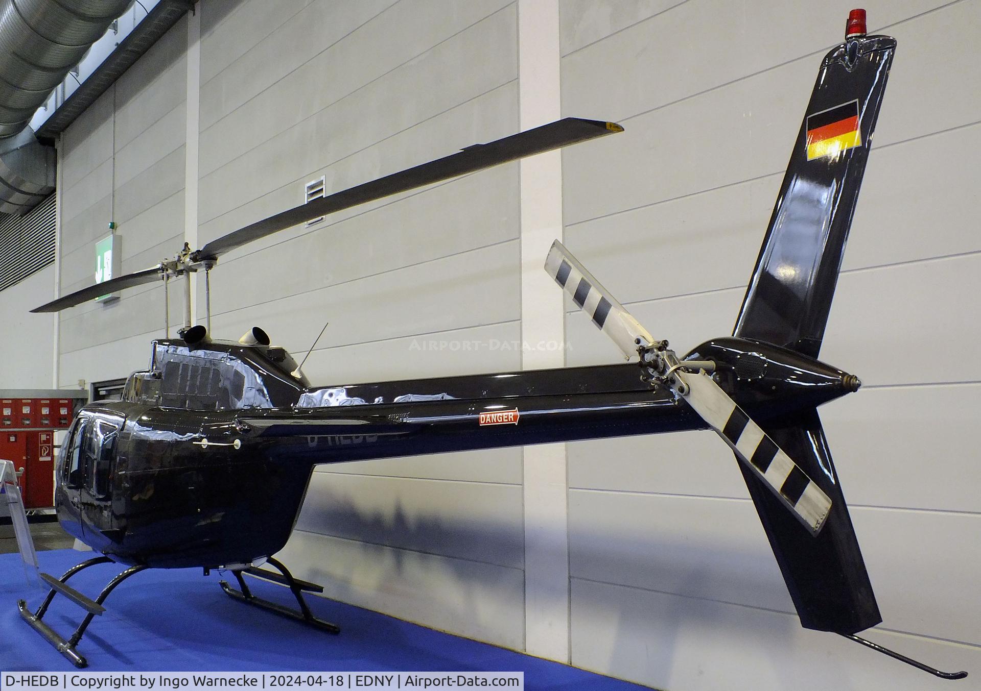 D-HEDB, Bell 206B JetRanger III C/N 4197, Bell 206B JetRanger III at the AERO 2024, Friedrichshafen