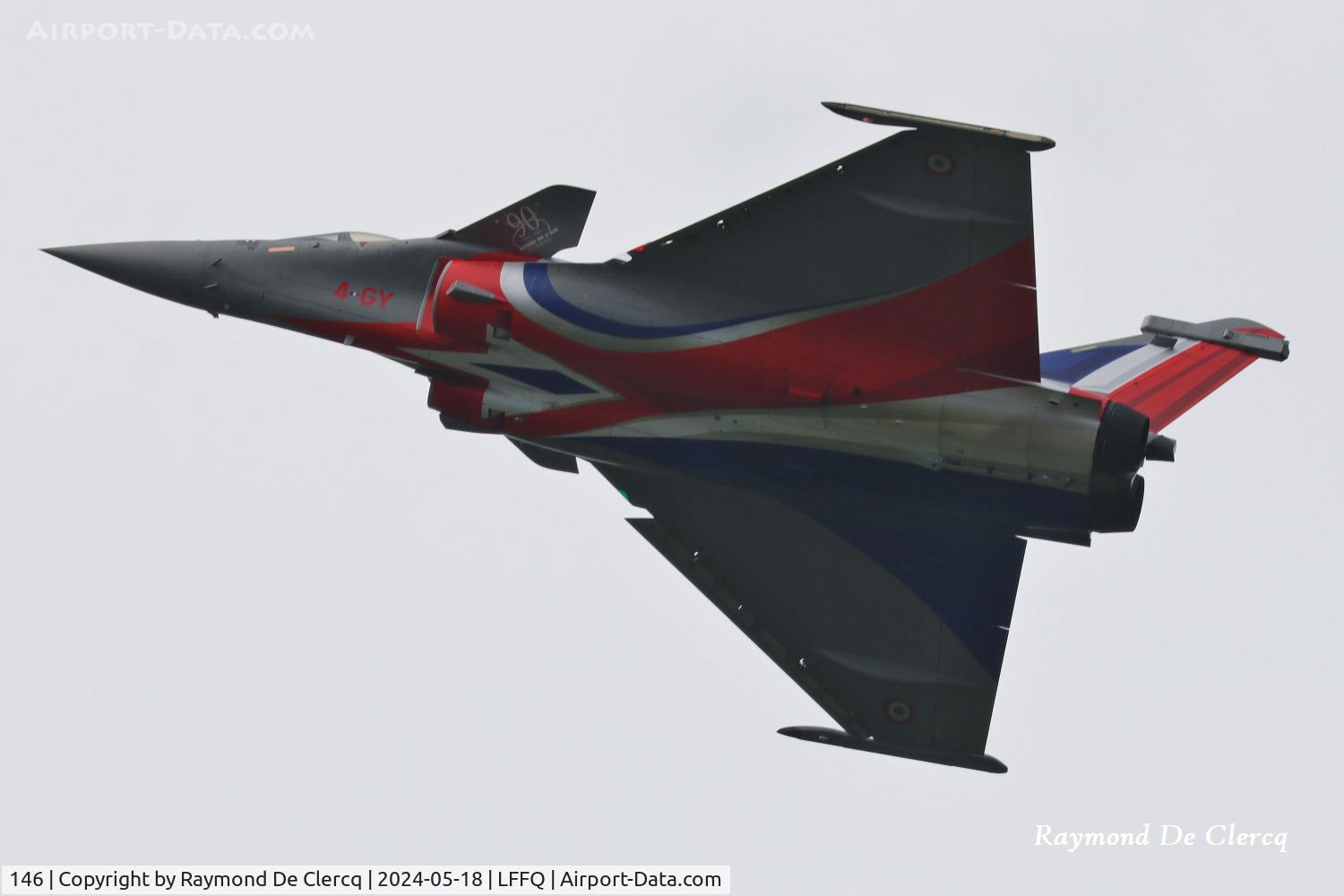 146, Dassault Rafale C C/N 146, Rafale C  146 4-GY with special color scheme to celebrate the 90th anniversary of l'armée de l'Air et de l'Espace (French Air and Space Force  1934-2024).
