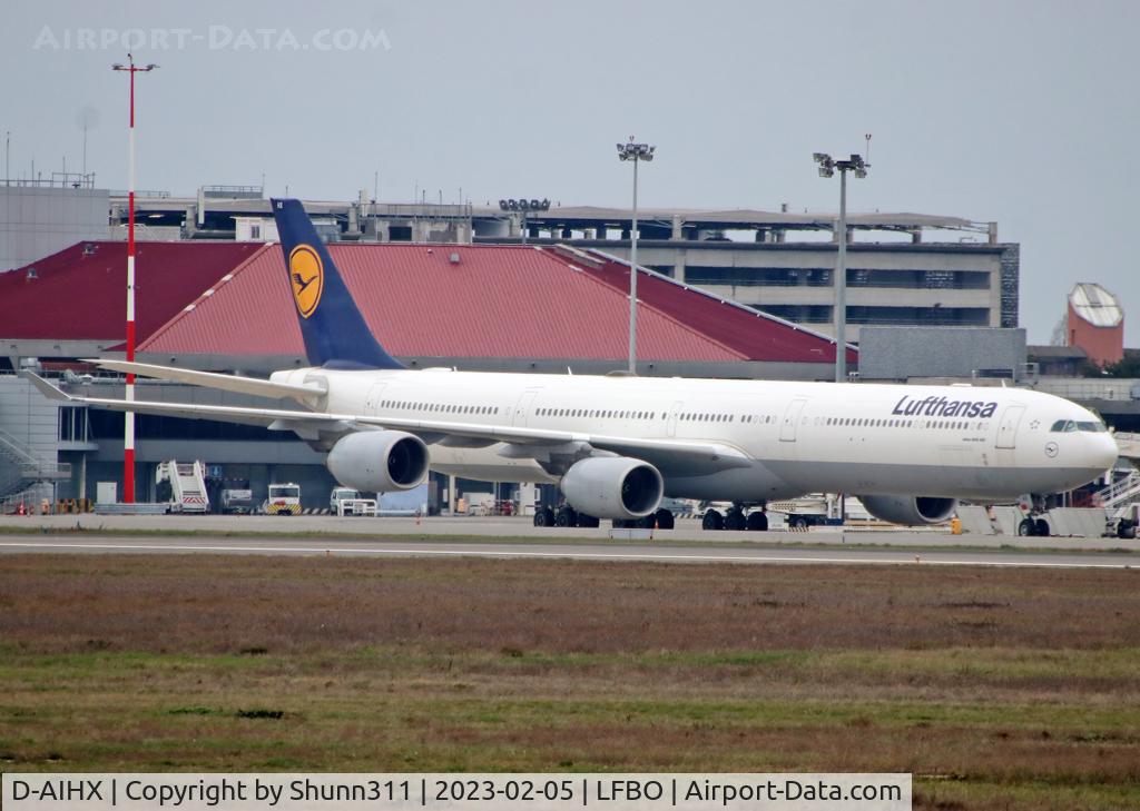 D-AIHX, 2009 Airbus A340-642 C/N 981, Parked... derouted due to problems...