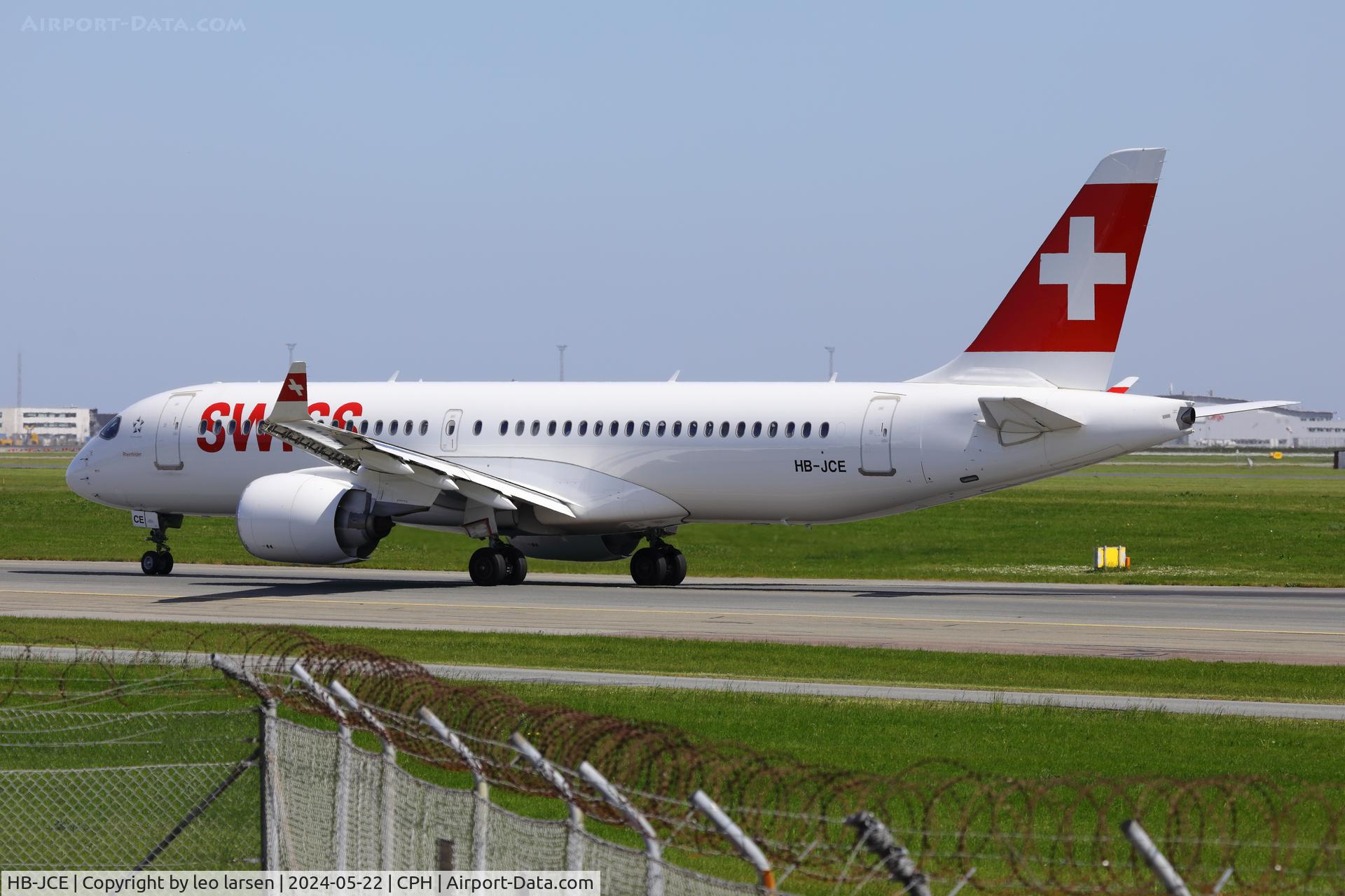HB-JCE, 2017 Bombardier CSeries CS300 (BD-500-1A11) C/N 55014, Copenhagen 22.5.2024