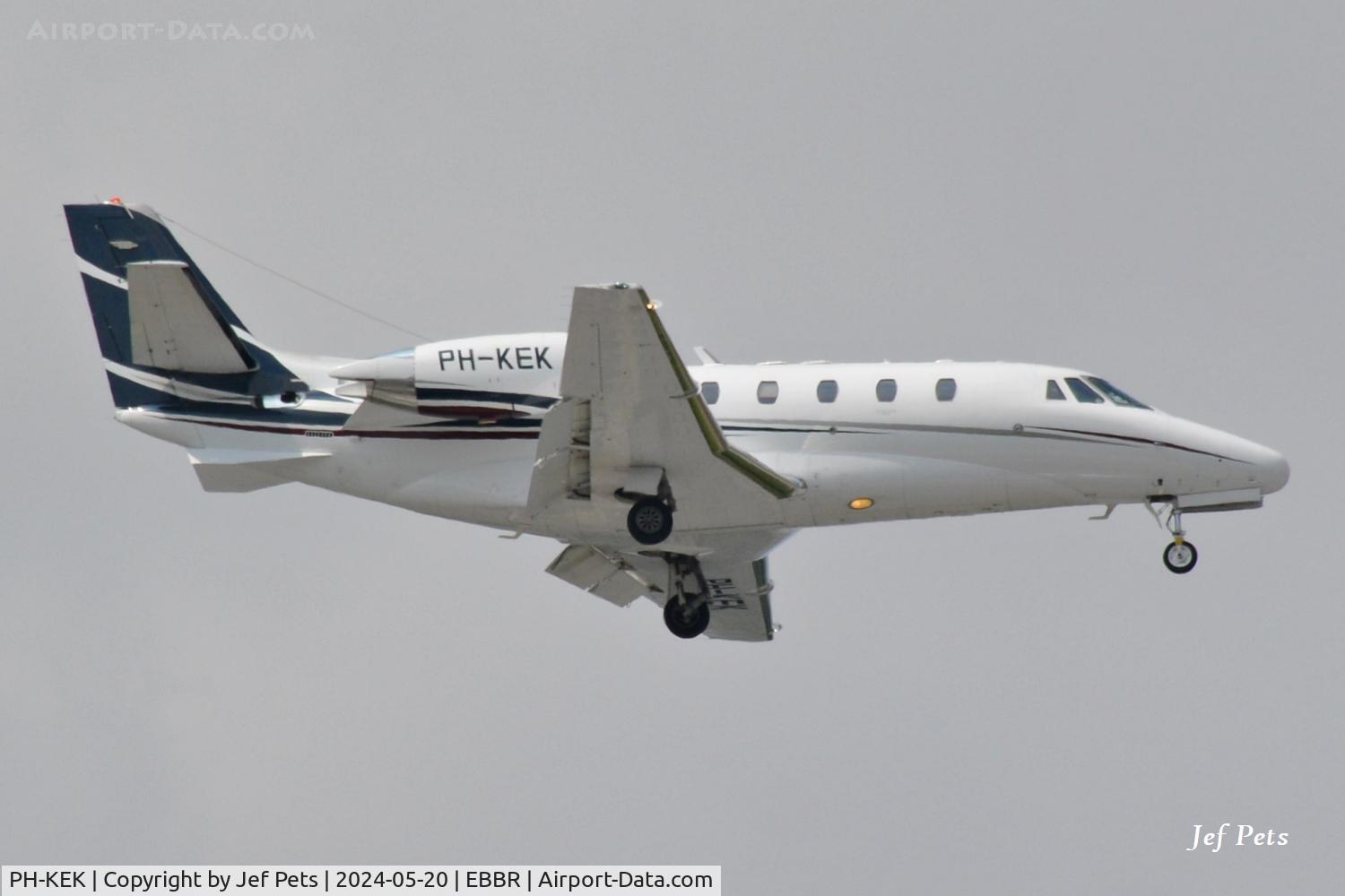 PH-KEK, 2007 Cessna 560XL Citation XLS C/N 560-5760, Landing at Brussels Airport.