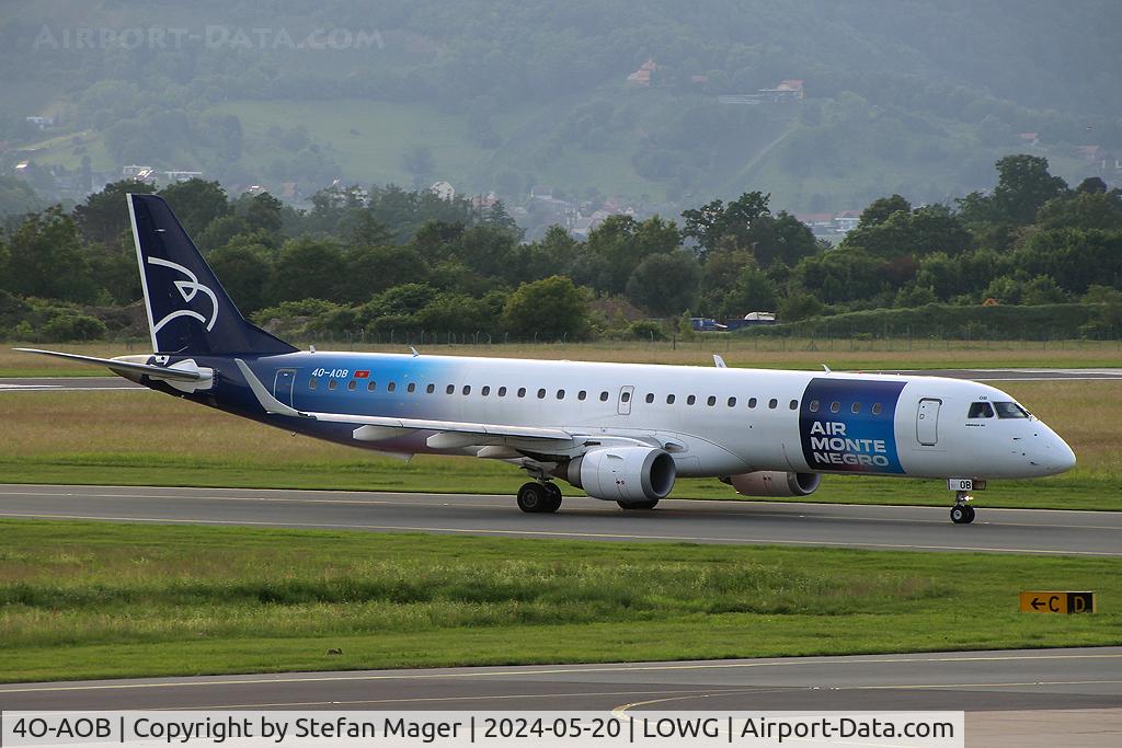 4O-AOB, 2009 Embraer 195LR (ERJ-190-200LR) C/N 19000283, Air Montenegro ERJ-195LR @GRZ