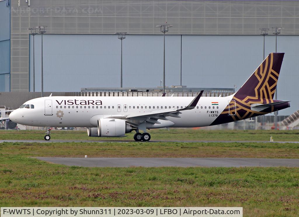 F-WWTS, 2023 Airbus A320-251N C/N 11378, C/n 11378 - To be VT-TQP