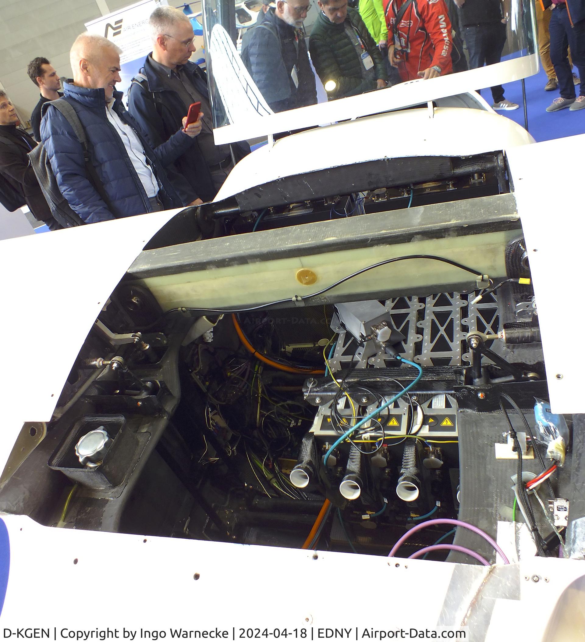 D-KGEN, 2011 Akaflieg Stuttgart e-Genius C/N 01, Akaflieg Stuttgart e-Genius hybrid powered by Mercedes-Benz OM660 diesel and an electric Motor, at the AERO 2024, Friedrichshafen