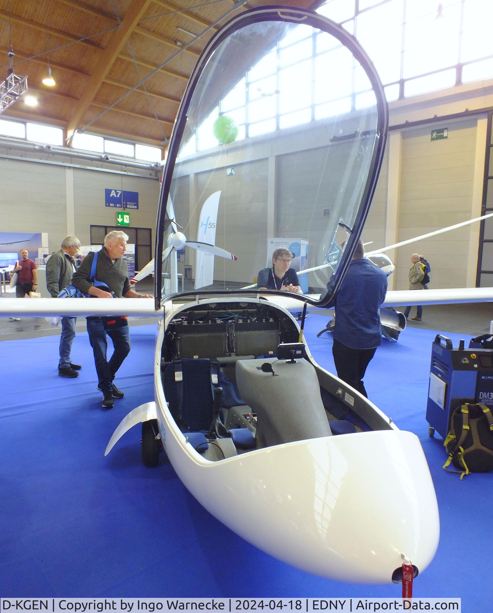 D-KGEN, 2011 Akaflieg Stuttgart e-Genius C/N 01, Akaflieg Stuttgart e-Genius hybrid powered by Mercedes-Benz OM660 diesel and an electric Motor, at the AERO 2024, Friedrichshafen