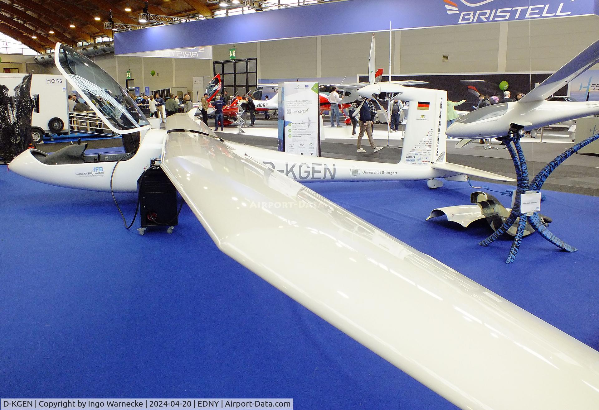 D-KGEN, 2011 Akaflieg Stuttgart e-Genius C/N 01, Akaflieg Stuttgart e-Genius hybrid powered by Mercedes-Benz OM660 diesel and an electric Motor, at the AERO 2024, Friedrichshafen