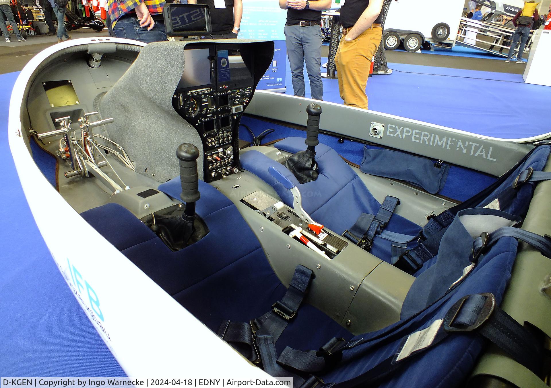 D-KGEN, 2011 Akaflieg Stuttgart e-Genius C/N 01, Akaflieg Stuttgart e-Genius hybrid powered by Mercedes-Benz OM660 diesel and an electric Motor, at the AERO 2024, Friedrichshafen #c