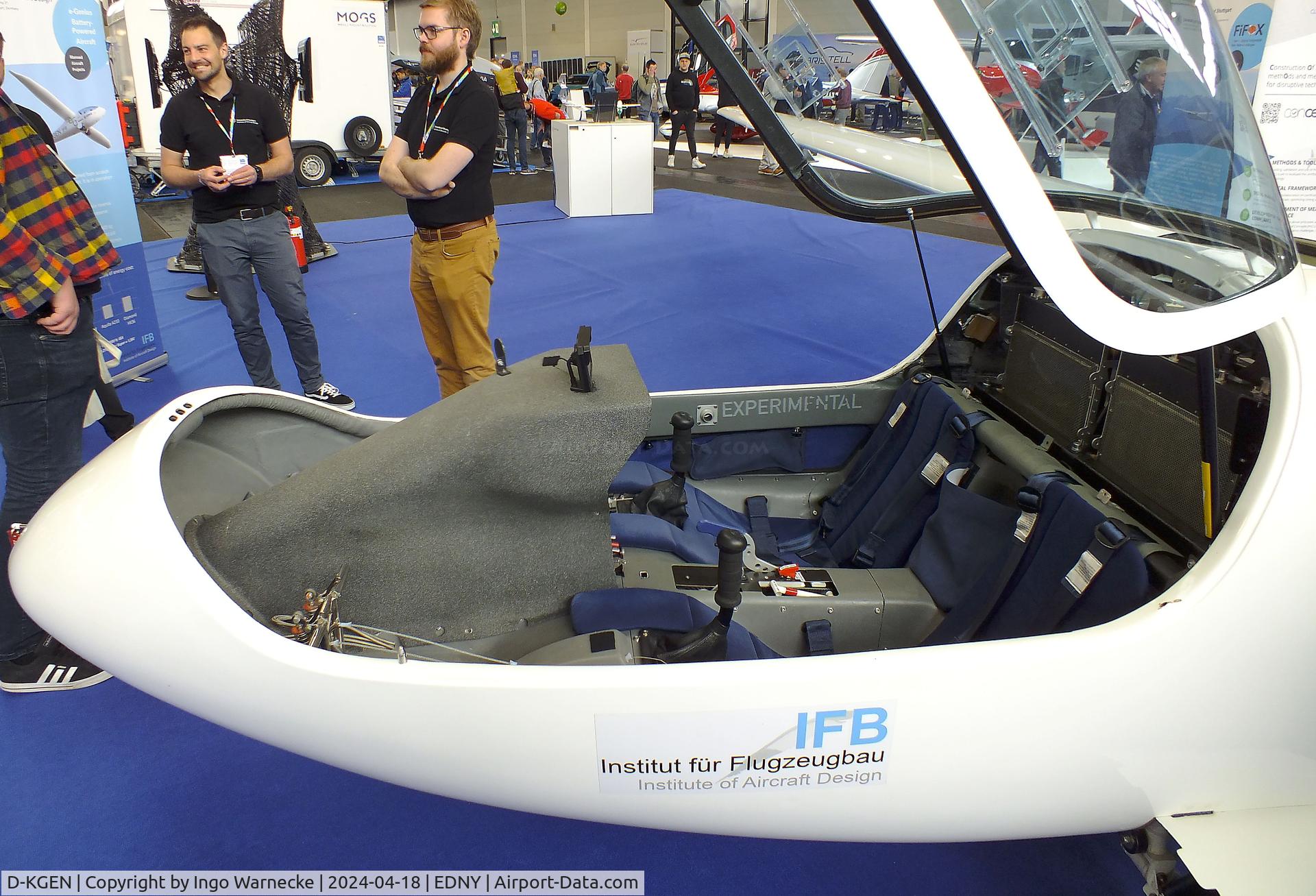D-KGEN, 2011 Akaflieg Stuttgart e-Genius C/N 01, Akaflieg Stuttgart e-Genius hybrid powered by Mercedes-Benz OM660 diesel and an electric Motor, at the AERO 2024, Friedrichshafen #c