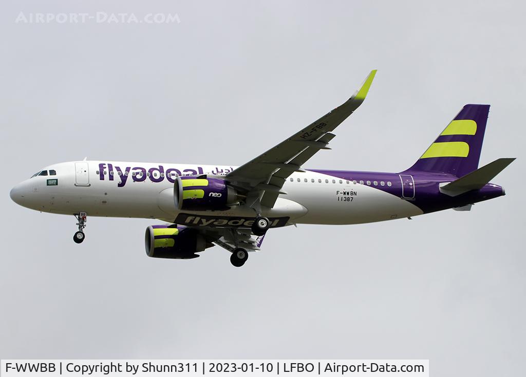 F-WWBB, 2023 Airbus A320-251N C/N 11387, C/n 11387 - To be HZ-FBB