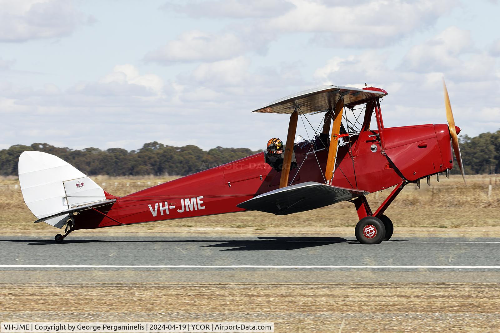 VH-JME, 1940 De Havilland Australia DH-82A Tiger Moth C/N DHA161, Antique Aeroplane Association of Australia National Fly-in 2024.