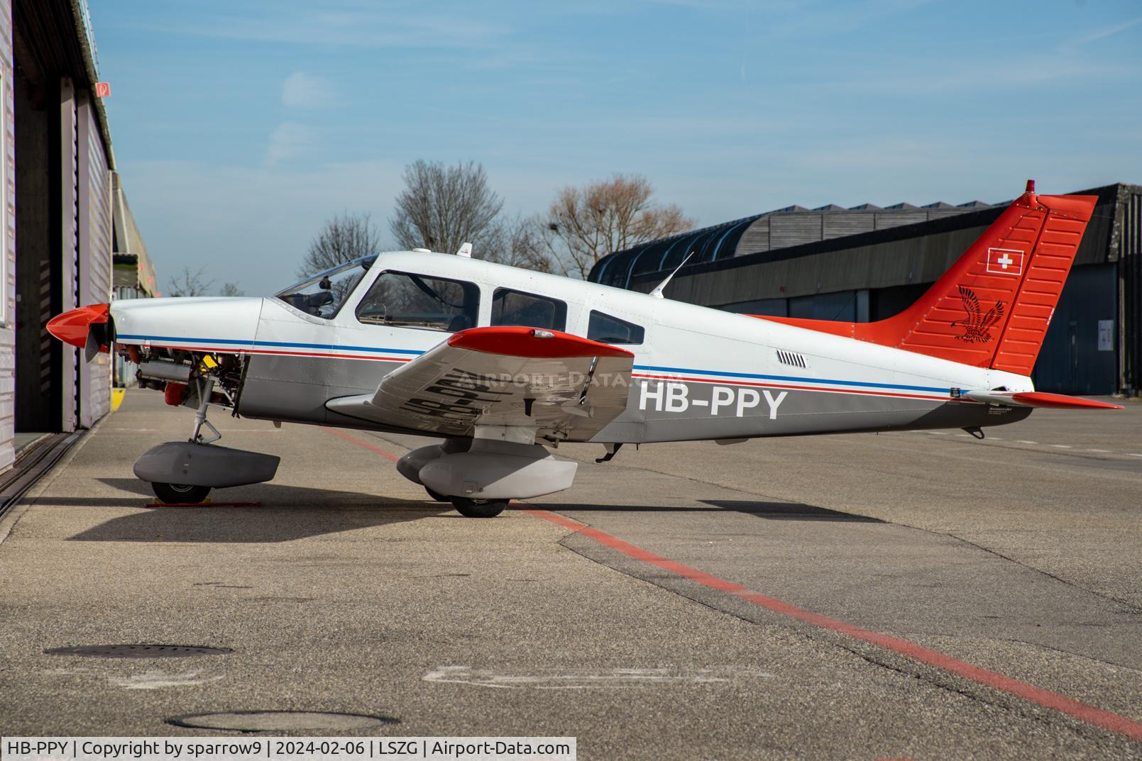 HB-PPY, 1993 Piper PA-28-181 Archer II C/N 2890194, Maintenance at Grenchen