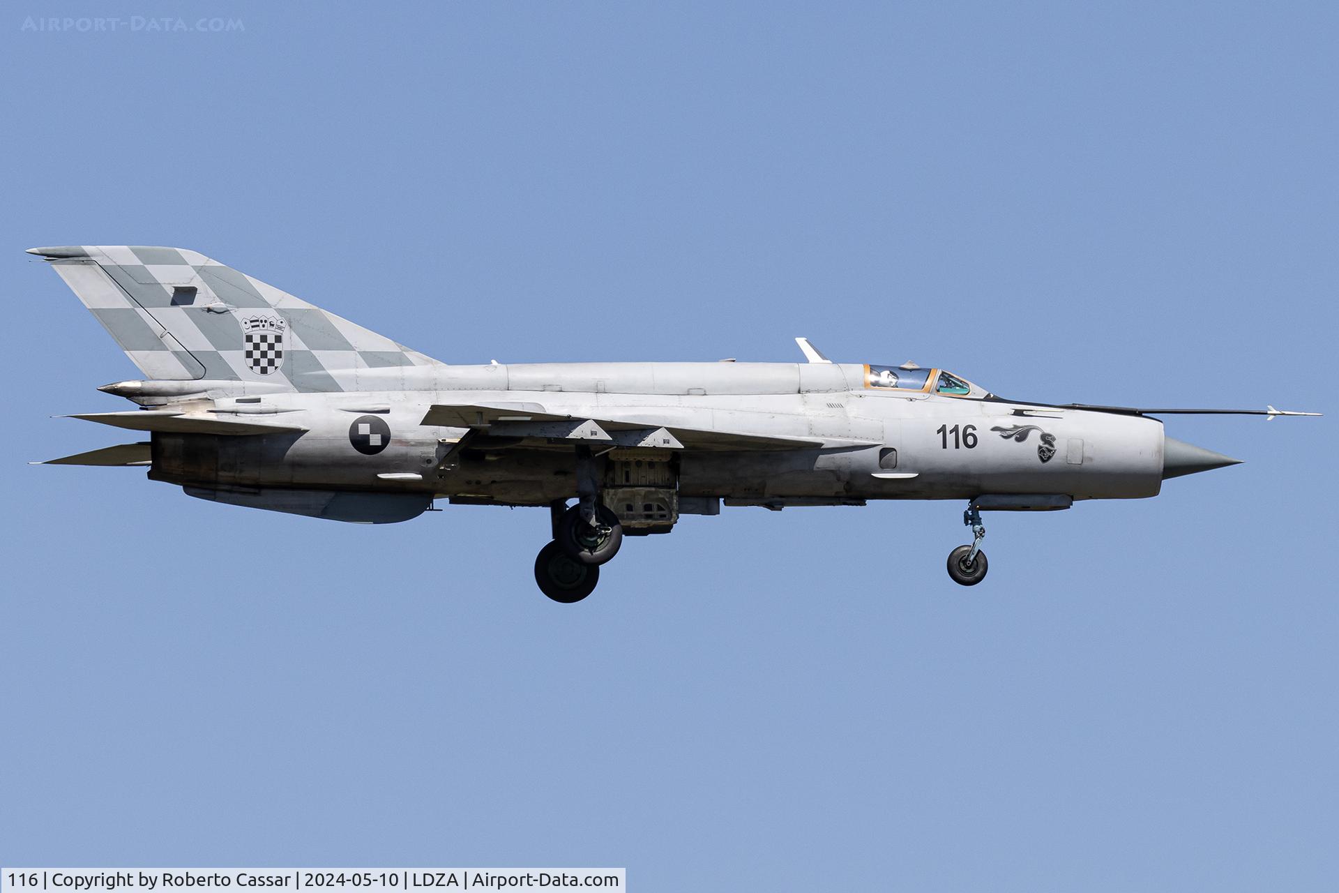 116, Mikoyan-Gurevich MiG-21BisD C/N 0000, Franjo Tu?man International Airport Zagreb